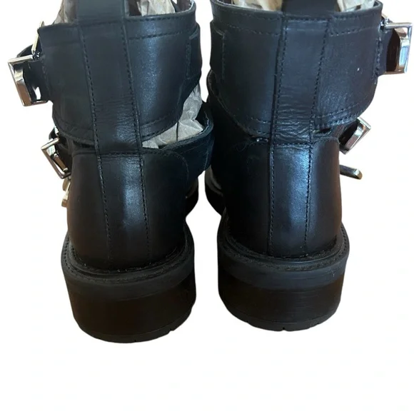 ASOS Leather Antidote Cut Out Chunky Ankle Boots size 9 - Picture 6 of 7